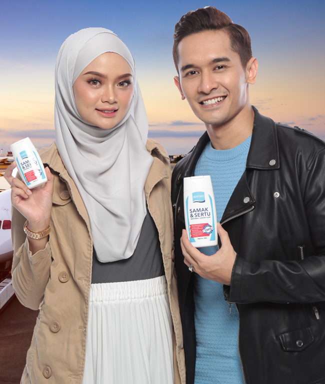 a couple of man and woman holding sertwo products